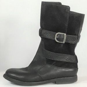 Emu Leather & Suede Ankle Boots